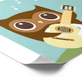 レトロフクロウ歌唱ポスタープリント ポスター (角)