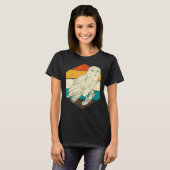 レトロフクロウ賢鳥林動物フクロウ Tシャツ (正面フル)