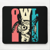 レトロフクロウ マウスパッド (正面)