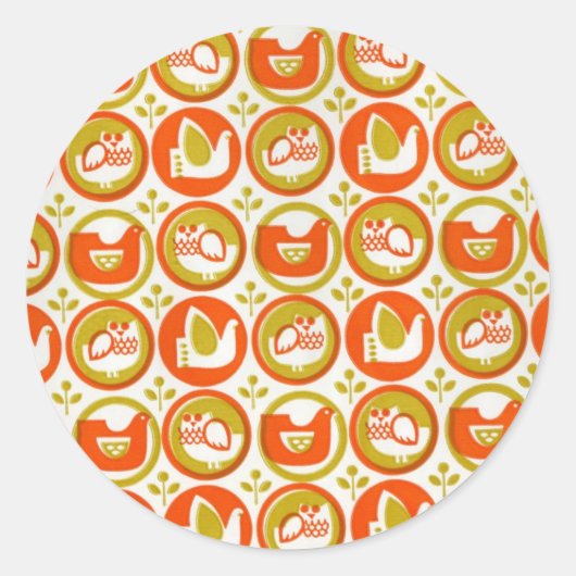 レトロフクロウ ラウンドシール (正面)