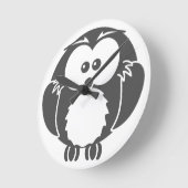 レトロフクロウ ラウンド壁時計 (傾斜)
