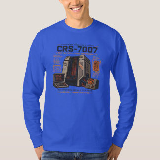 レトロフューチャーなAIロボットコンピュータのヴェイパーウェーブネオン Tシャツ