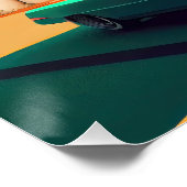 レトロフューチャーカーシネマティックオートアートプリント ポスター (コーナー)