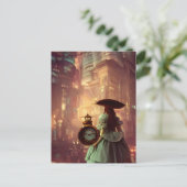 レトロフューチュリズムの街にあるスティームパンク・アリス ポストカード (スタンド正面)