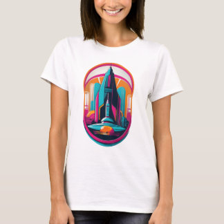 レトロフューチュリズム – ヴィンテージと未来アートプリント Tシャツ