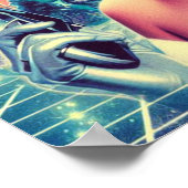 レトロフューチュリズムSF女性 ポスター (角)