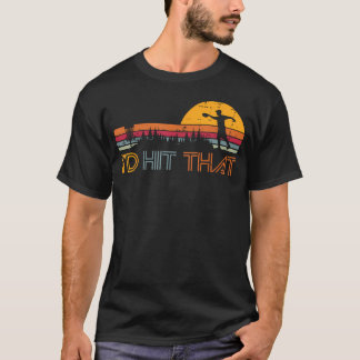 レトロフライングディスクのディスクゴルフId Hit Tシャツ
