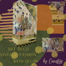 レトロフラッパーズインパリスシャワーカーテン