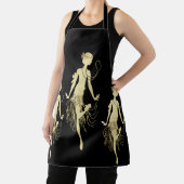 レトロフラッパーブラックバックグラウンド エプロン (インサイチュ)
