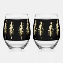 レトロフラッパーブラックバックグラウンド