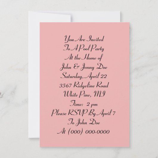 レトロフラミンかわいらしゴスプールパーティの招待状 招待状 (裏面)