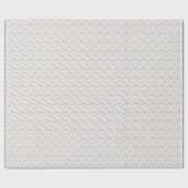 レトロフラミンゴスオンミントストライプ ラッピングペーパー (フラット)