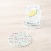 レトロフラミンゴ模様 コースター (側面)