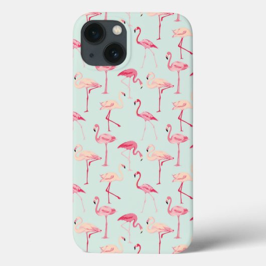 レトロフラミンゴ模様 Case-Mate iPhoneケース (裏面)