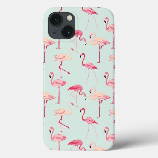 レトロフラミンゴ模様 Case-Mate iPhoneケース (裏面)