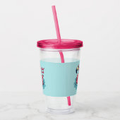 レトロフラミンゴ浮きおもしろい夏 アクリルタンブラー (左)