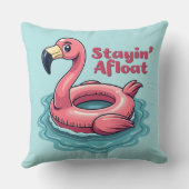 レトロフラミンゴ浮きおもしろい夏 クッション (裏面)