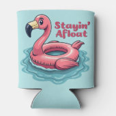 レトロフラミンゴ浮きおもしろい夏 缶クーラー (裏面)