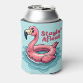 レトロフラミンゴ浮きおもしろい夏 缶クーラー (缶裏面)