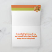 レトロフラワーオレンジグリーンハッピーマザーズデイ カード (内部)