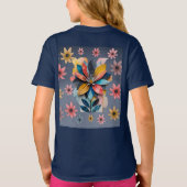 レトロフラワーオンシャツ Tシャツ (裏面)