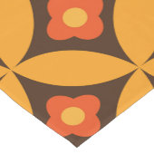 レトロフラワーオンミッドセンチュリーサークル ショートテーブルランナー (コーナー)