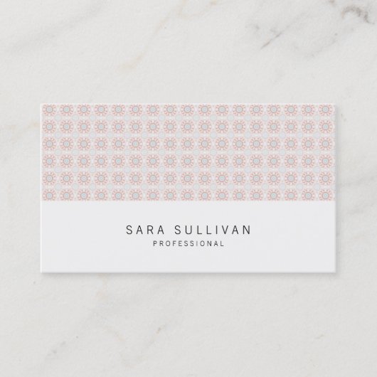 レトロフラワーグリッドプロフェッショナル名刺 名刺 (正面)