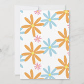 レトロフラワースウィート16誕生日パーティーフォト 招待状 (裏面)