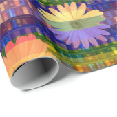 レトロフラワーズオンブックシェルフ誕生日 ラッピングペーパー (ロールコーナー)