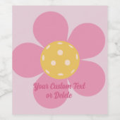 レトロフラワーズピックボールパーティーパーソナライズされた文字 ワインラベル (シングルラベル)