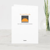 レトロフラワーズブラックキャット誕生日 カード (裏面)