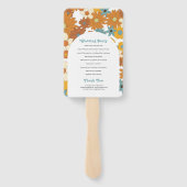 レトロフラワーズ60's 70のアーチ結婚式 プログラム ハンドファン (裏面)