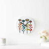 レトロフラワーズ ラウンド壁時計 (ホーム)