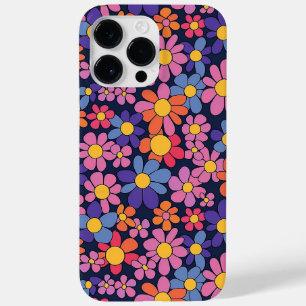 レトロフラワーデザインiPhoneとサムスン Case-Mate iPhone 14 Pro Maxケース