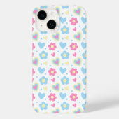 レトロフラワーハートY2Kパターン Case-Mate iPhoneケース (裏面)