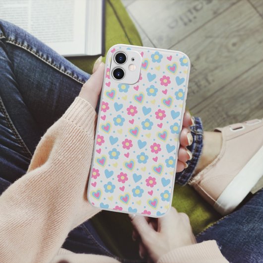 レトロフラワーハートY2Kパターン Case-Mate iPhoneケース