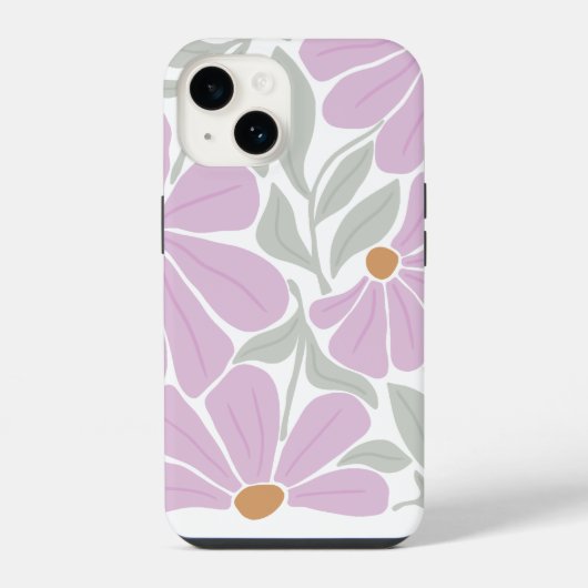 レトロフラワーパターン iPhoneケース (裏面)