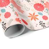 レトロフラワーパワー ラッピングペーパー (ロールコーナー)