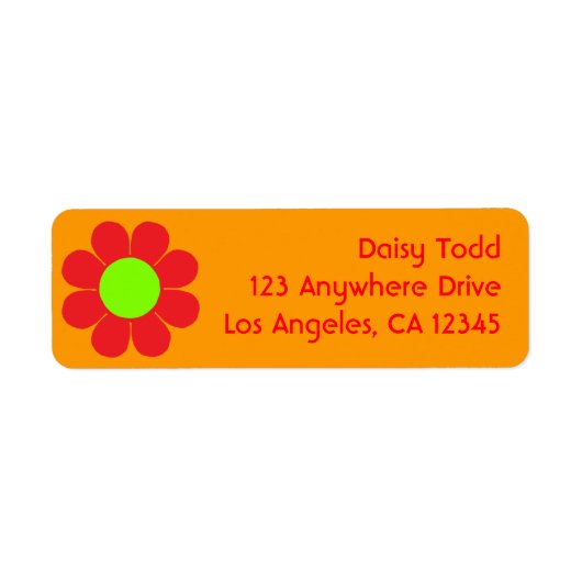 レトロフラワーパワー ラベル (正面)