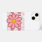 レトロフラワーパワー – ヴィンテージピンクデイジー Case-Mate iPhoneケース (裏面 (横))