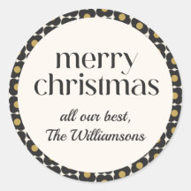 レトロフラワーブラック金ゴールドクリスマスホリデーカスタム