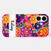 レトロフラワーペアソナライズデザイン Case-Mate iPhoneケース (裏面 (横))