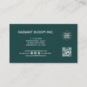 レトロフラワーマンダラティール（緑がかった色） 名刺 (裏面)