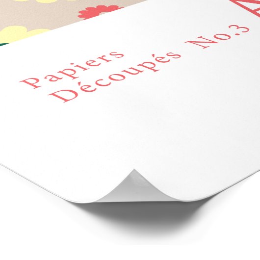 レトロフラワーマーケットアムステルダムレッドイエローフラワー ポスター (角)