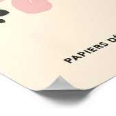 レトロフラワーマーケットバルセロナカラフルフローラ ポスター (角)