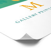 レトロフラワーマーケットマドリードカラフルフローラ ポスター (角)