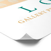 レトロフラワーマーケットロンドンカラフルフローラ ポスター (角)