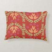 レトロフラワーモノグラムアクセント枕 アクセントクッション (裏面)