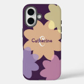 レトロフラワーモノグラムデザイン Case-Mate iPhoneケース (裏面)