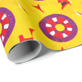 レトロフラワー壁紙 ラッピングペーパー (ロールコーナー)